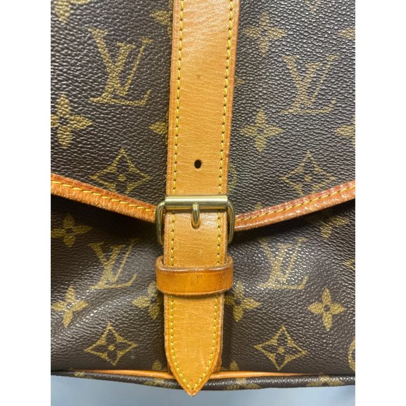 Authentic Louis Vuitton Monogram Saumur 35 Shoulder Cross Bag M42254 LV 4581H - Picture 6 of 14